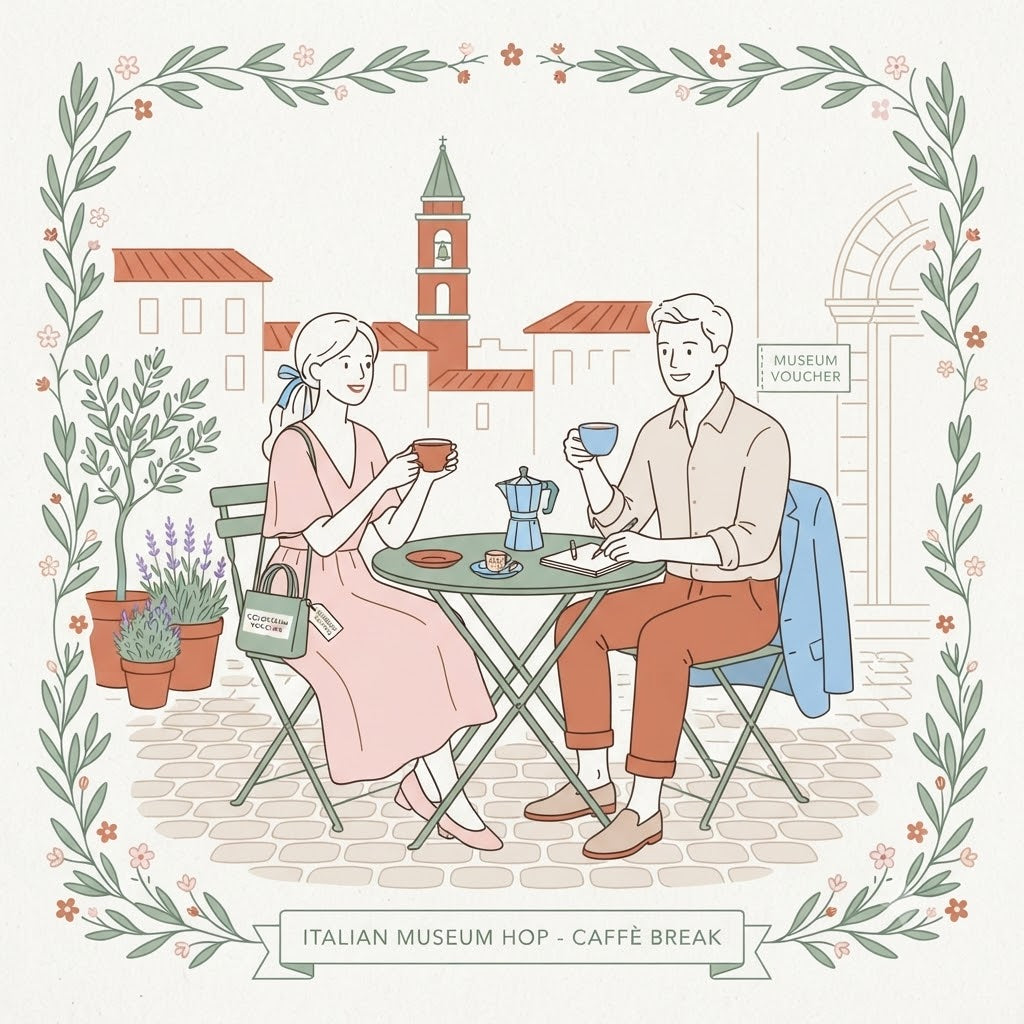 Um café entre um museu e outro