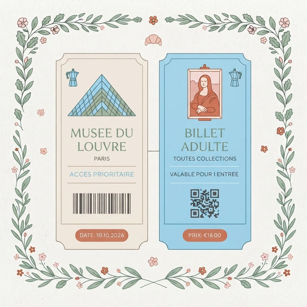 Ingressos para o Museu do Louvre